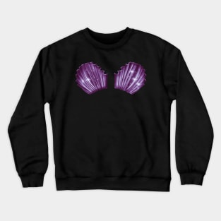 Shell mermaid bra (purple) Crewneck Sweatshirt